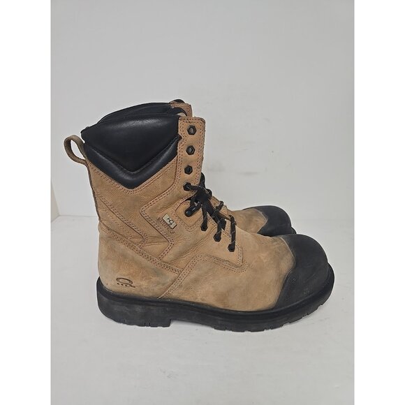 DAKOTA Men's 8" Steel Toe Steel Plate Quad Comfort Work Boots 8522 Wheat 12W - Picture 2 of 10